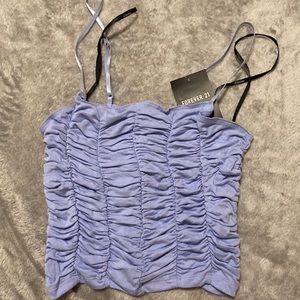 cinched blue top